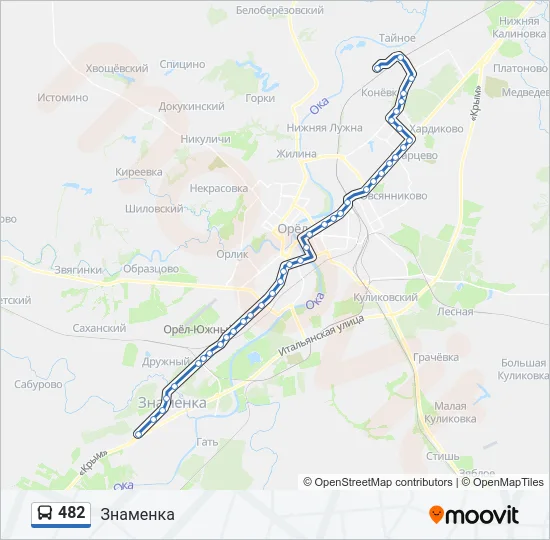 482 Bus Line Map