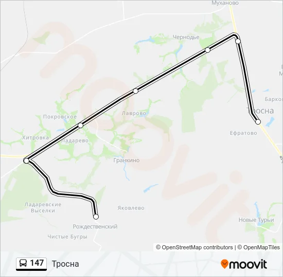 147 Bus Line Map