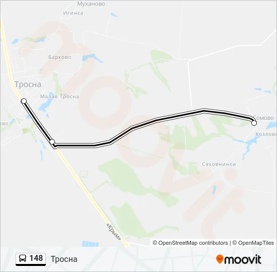 148 Bus Line Map