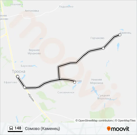 148 Bus Line Map