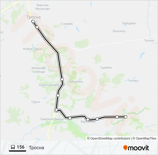 156 Bus Line Map