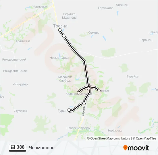 388 Bus Line Map
