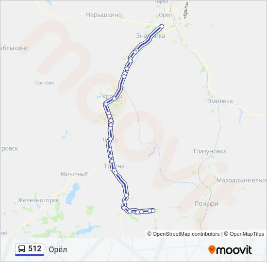 512 Bus Line Map