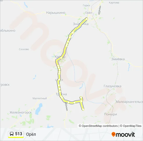 513 Bus Line Map