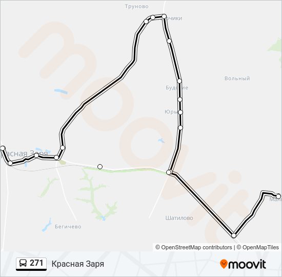 Автобус 271: карта маршрута