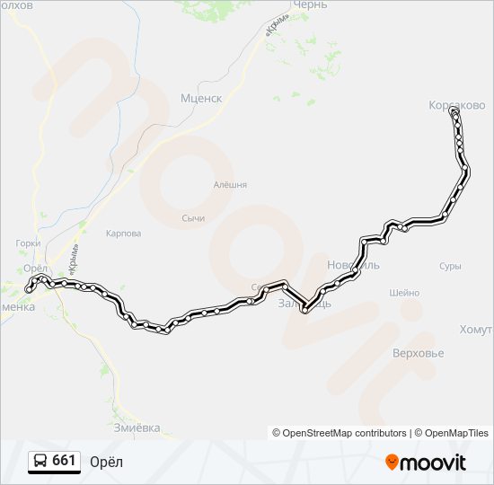 661 автобус москва карта
