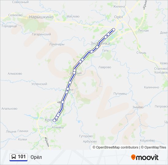 Карта автобусов орел