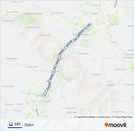 101 Bus Line Map