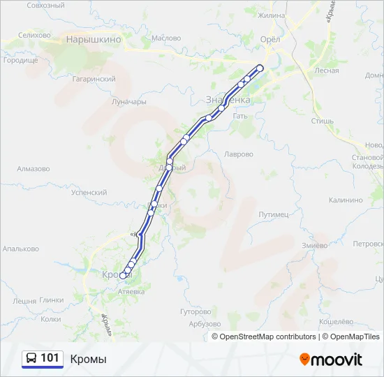 101 Bus Line Map