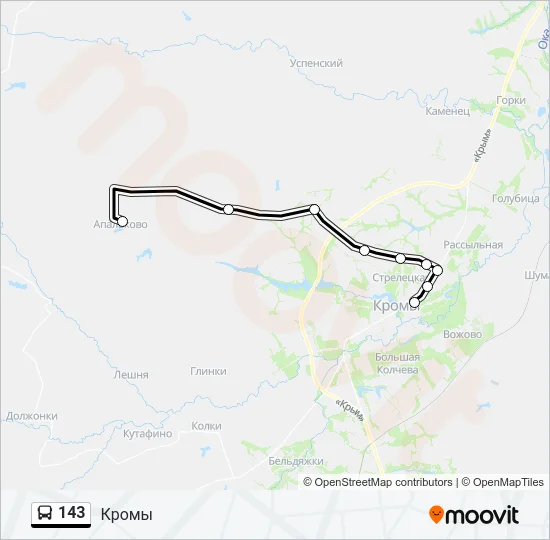 143 Bus Line Map