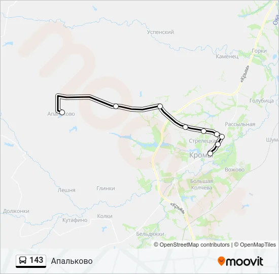 143 Bus Line Map