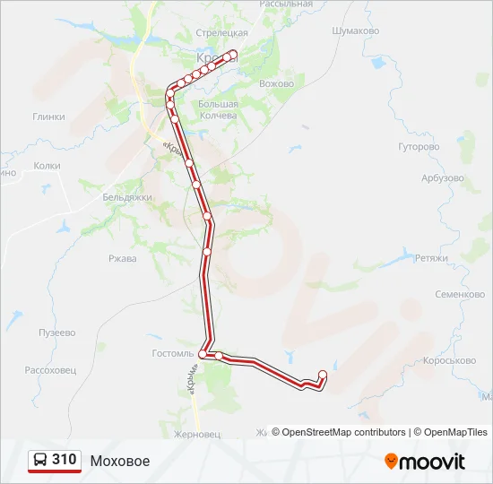 310 Bus Line Map