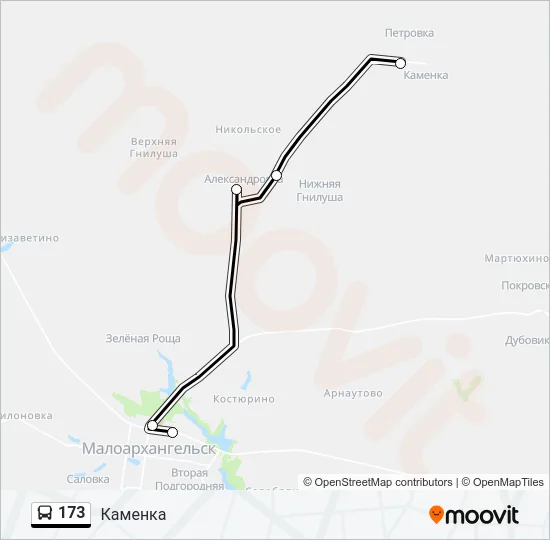 173 Bus Line Map