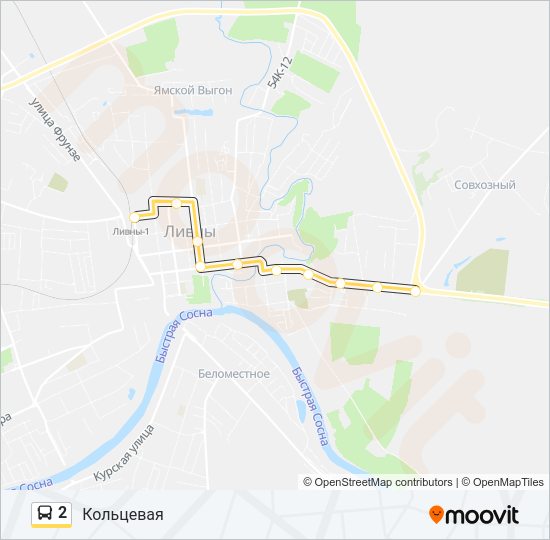 Автобус 2: карта маршрута