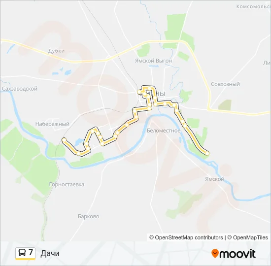 7 Bus Line Map