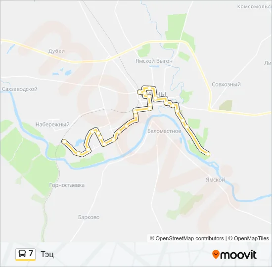 7 Bus Line Map