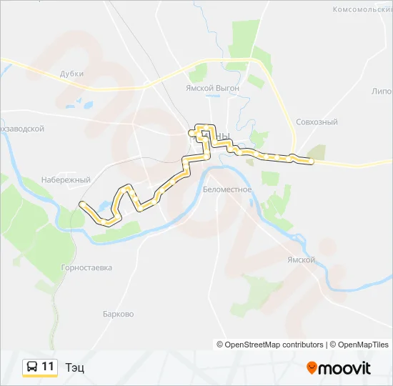 11 Bus Line Map