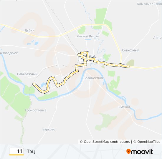 Расписание 11 маршрута междуреченск