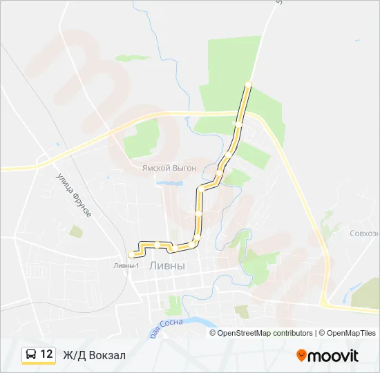 12 Bus Line Map