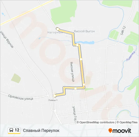 12 Bus Line Map