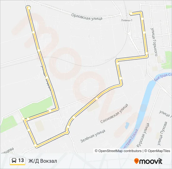 13 Bus Line Map