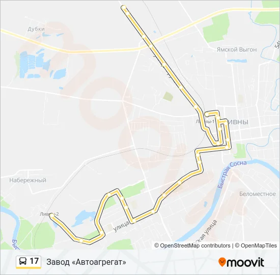 17 Bus Line Map