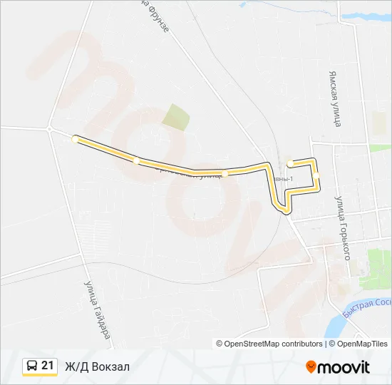 21 Bus Line Map