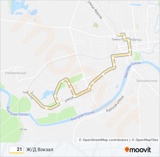 Маршрут 21 орел схема движения