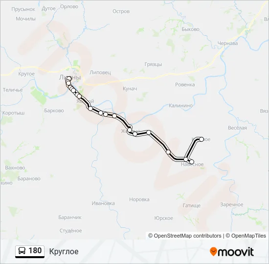 180 Bus Line Map