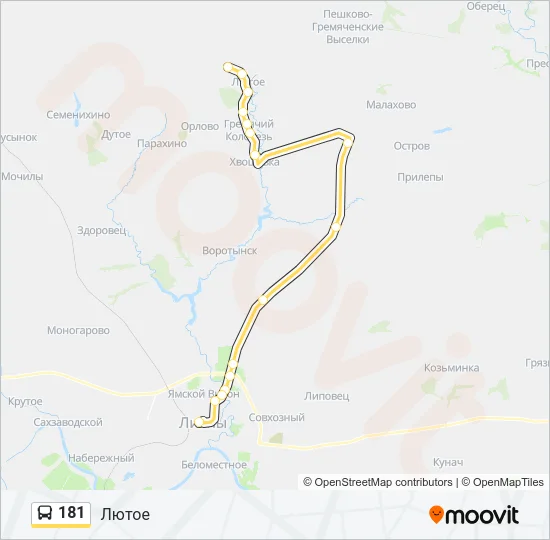 181 Bus Line Map