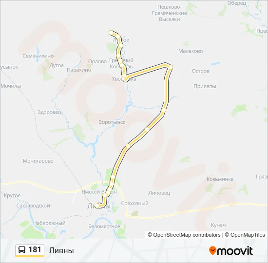 181 Bus Line Map