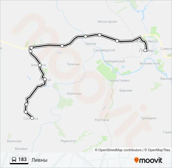 183 Bus Line Map