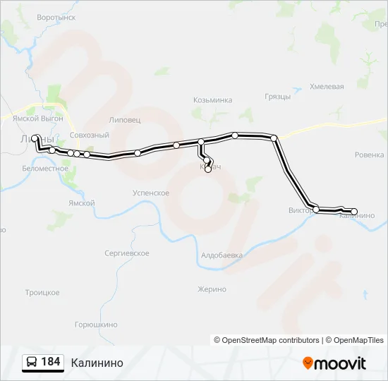184 Bus Line Map