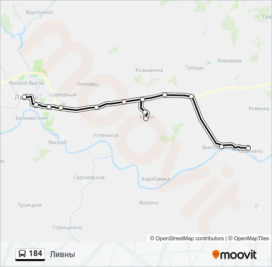 184 Bus Line Map