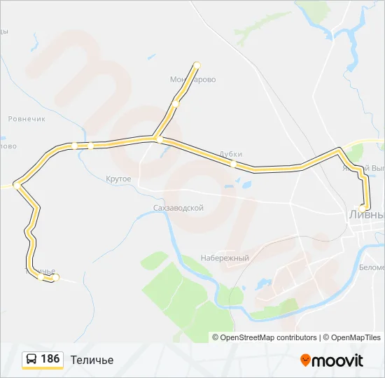 186 Bus Line Map
