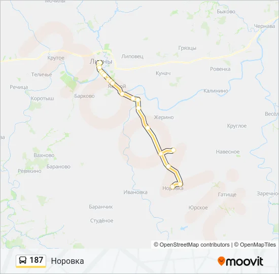 187 Bus Line Map
