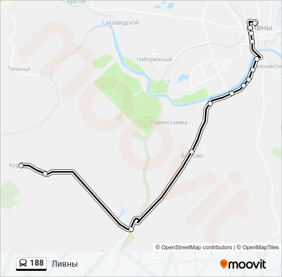 188 Bus Line Map