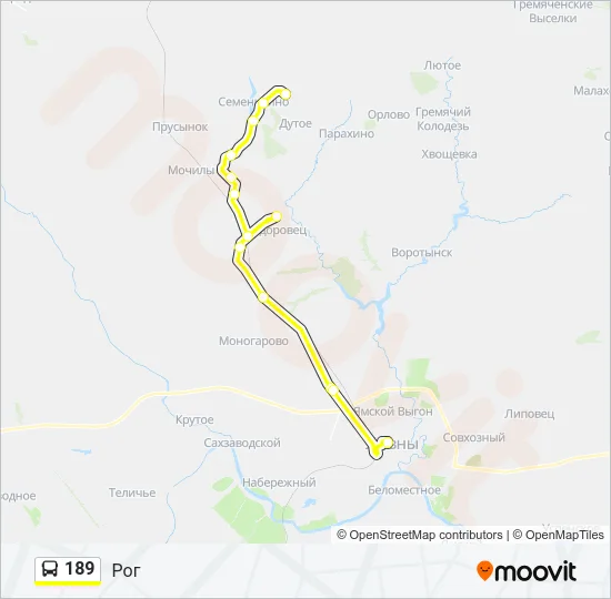 189 Bus Line Map