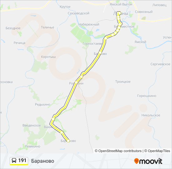 Автобус 191 маршрут остановки и расписание москва