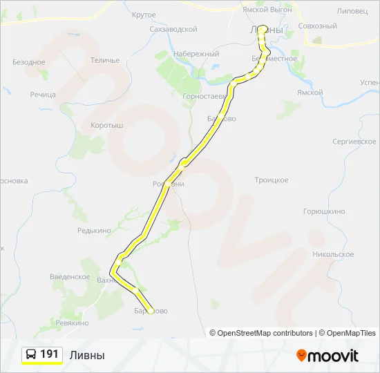 191 Bus Line Map