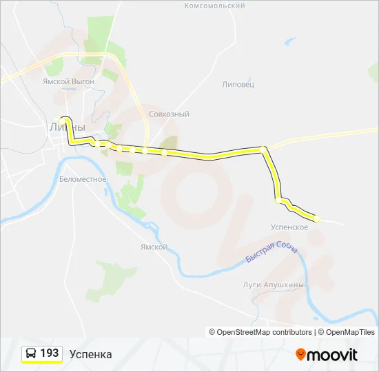 193 Bus Line Map