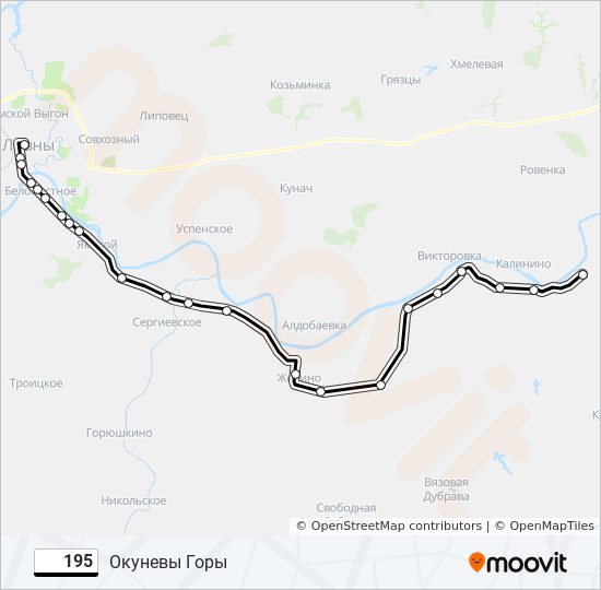 Автобус 195 маршрут остановки. Окуневы горы.