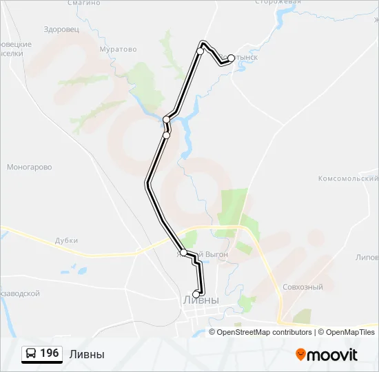 196 Bus Line Map