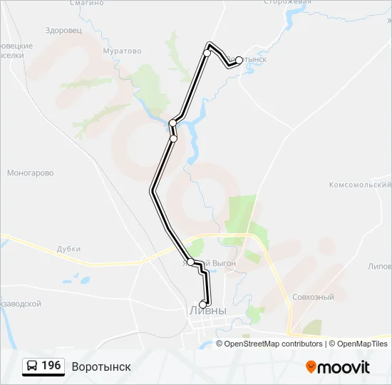 196 Bus Line Map