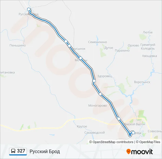327 Bus Line Map
