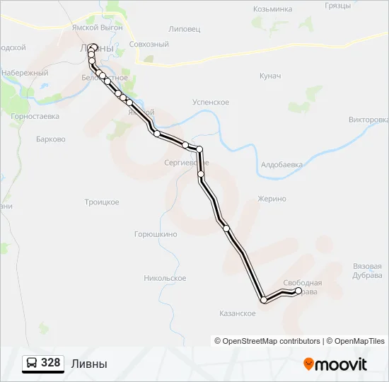 328 Bus Line Map