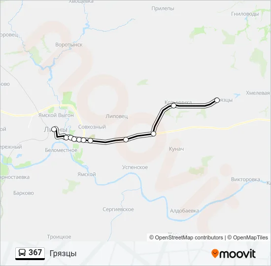 367 Bus Line Map