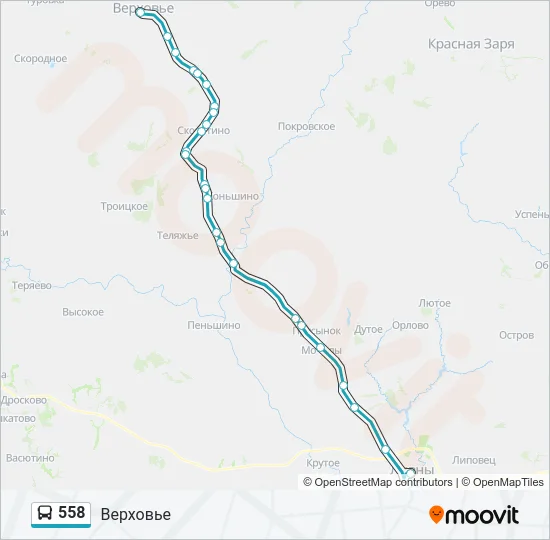 558 Bus Line Map