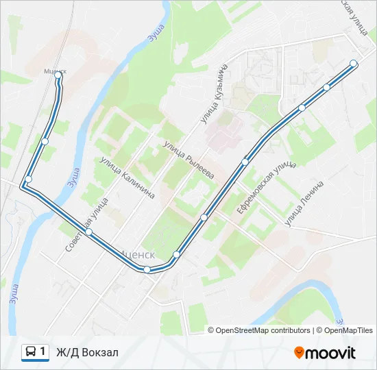 1 Bus Line Map