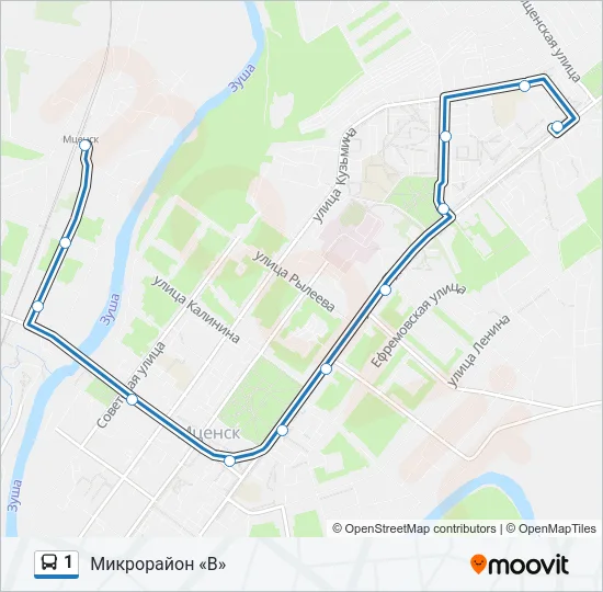 1 Bus Line Map